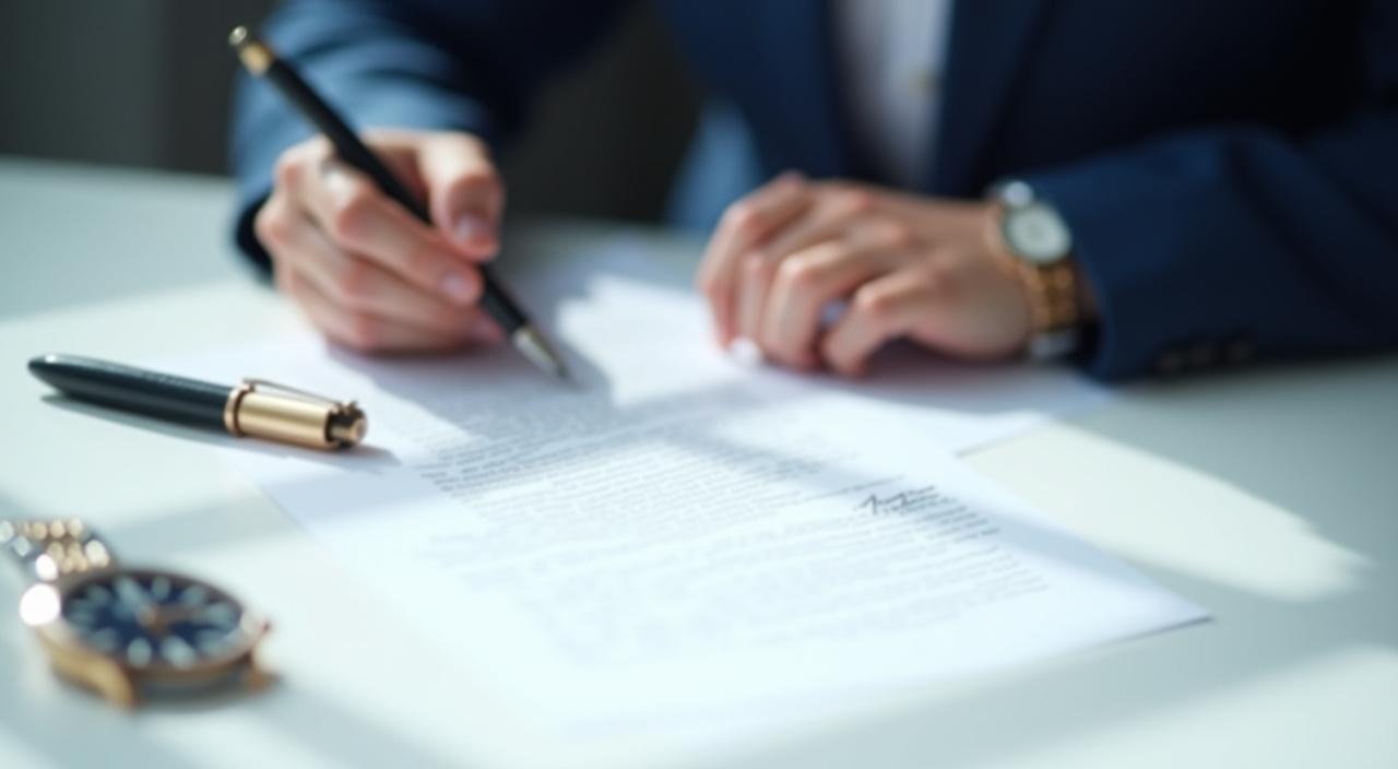 Professionelle Vertragsunterzeichnung in einem Schweizer Büro
