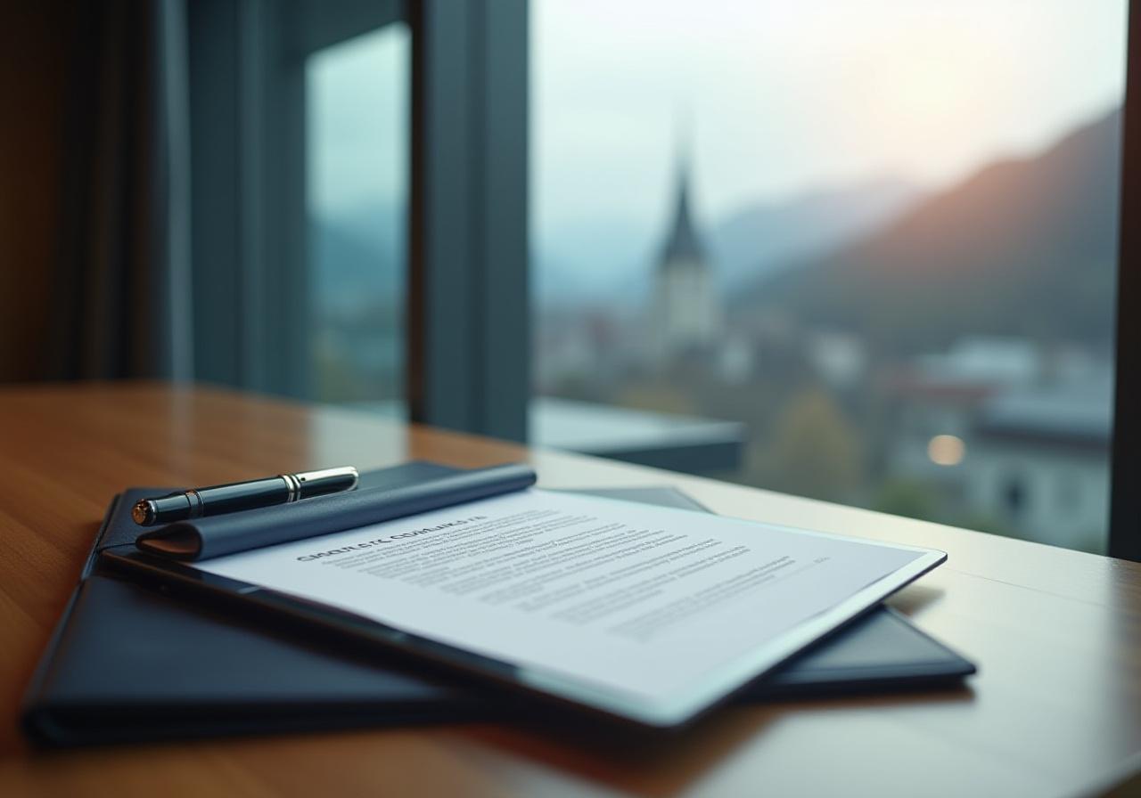 Professionelle juristische Dokumentenprüfung in einem modernen Büro in Zürich